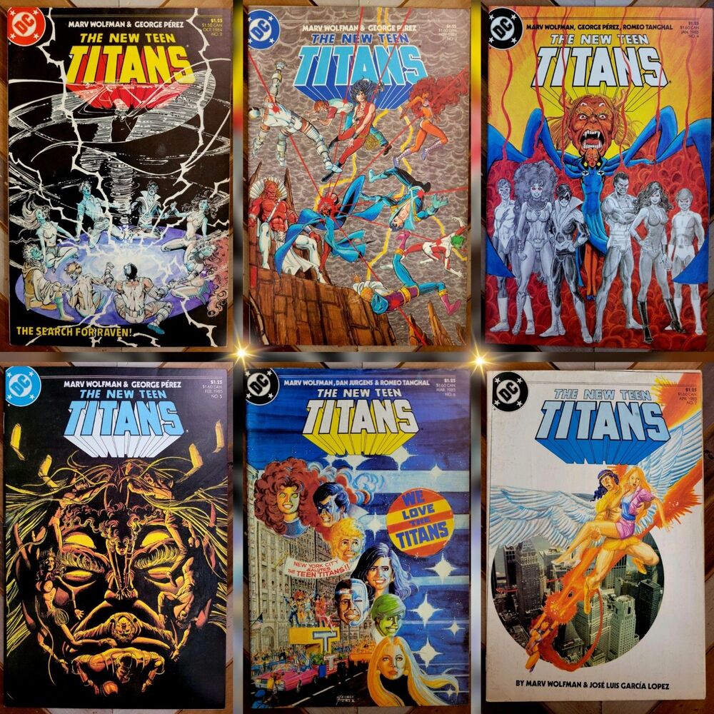 Lot of 6: New Teen Titans #2-7 (DC 1984) Trigon Saga! George Perez Cover & Art